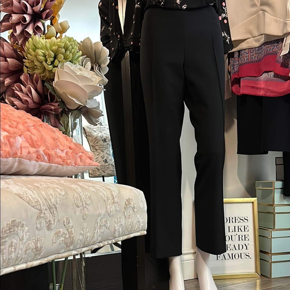 Akris Black Ankle Cropped Pants.